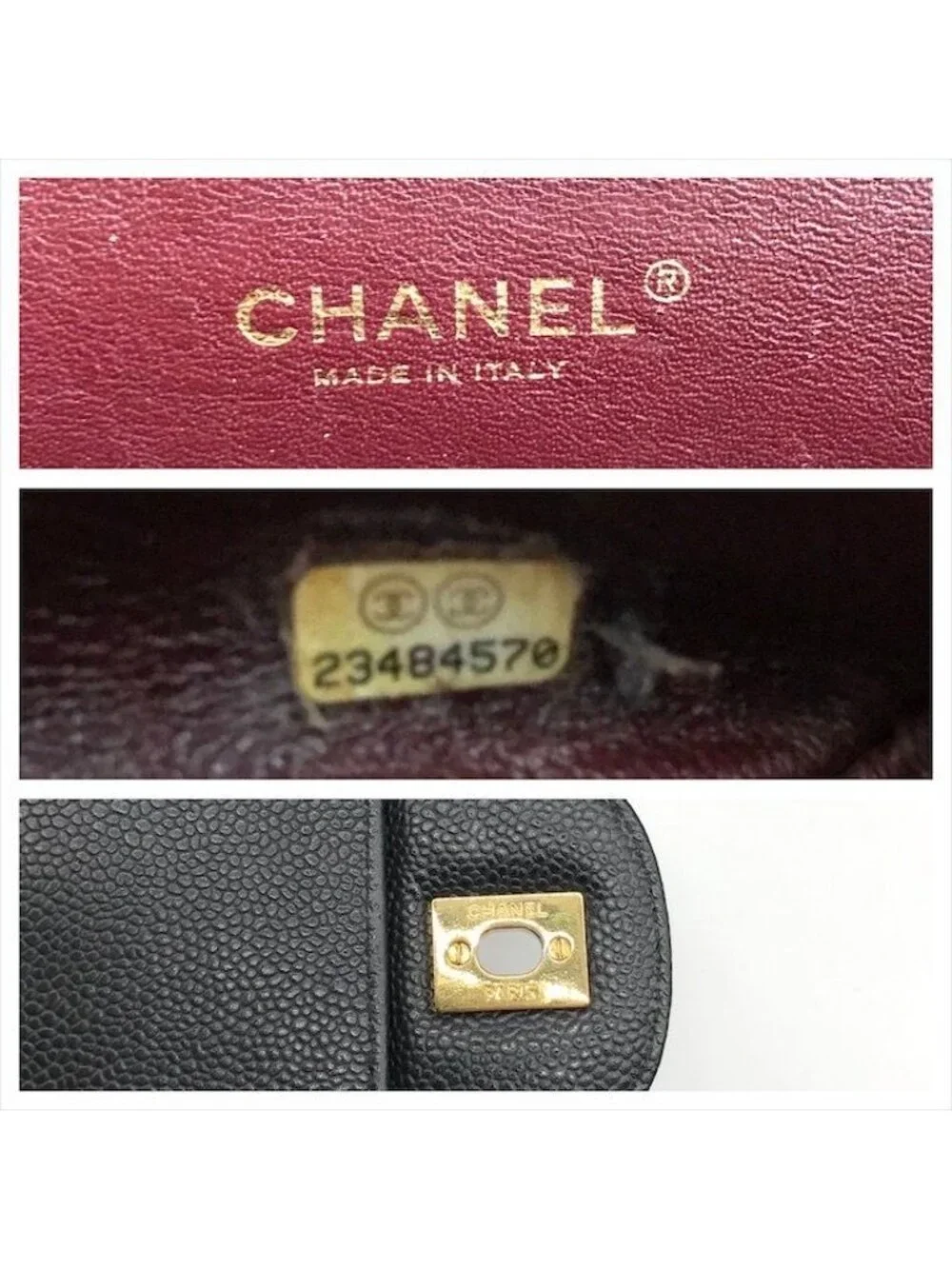 Chanel CC Logo Maxi Quilted Caviar Leather Chain Shoulder Bag Black